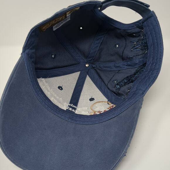 Wyoming Slideback Baseball Cap Blue One Size Adjustable Embroidered Dri-Duck - Picture 7 of 9